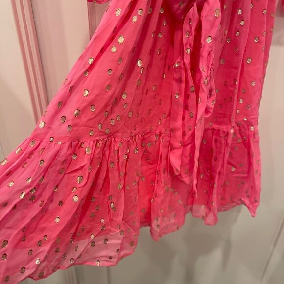 Lilly Pulitzer Chianna Silk Belted Mini Dress in Coral Sands.Size 4 - Picture 10 of 16